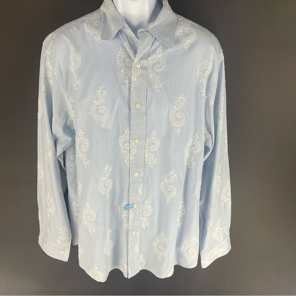 Gap Men’s Blue White Button Shirt L